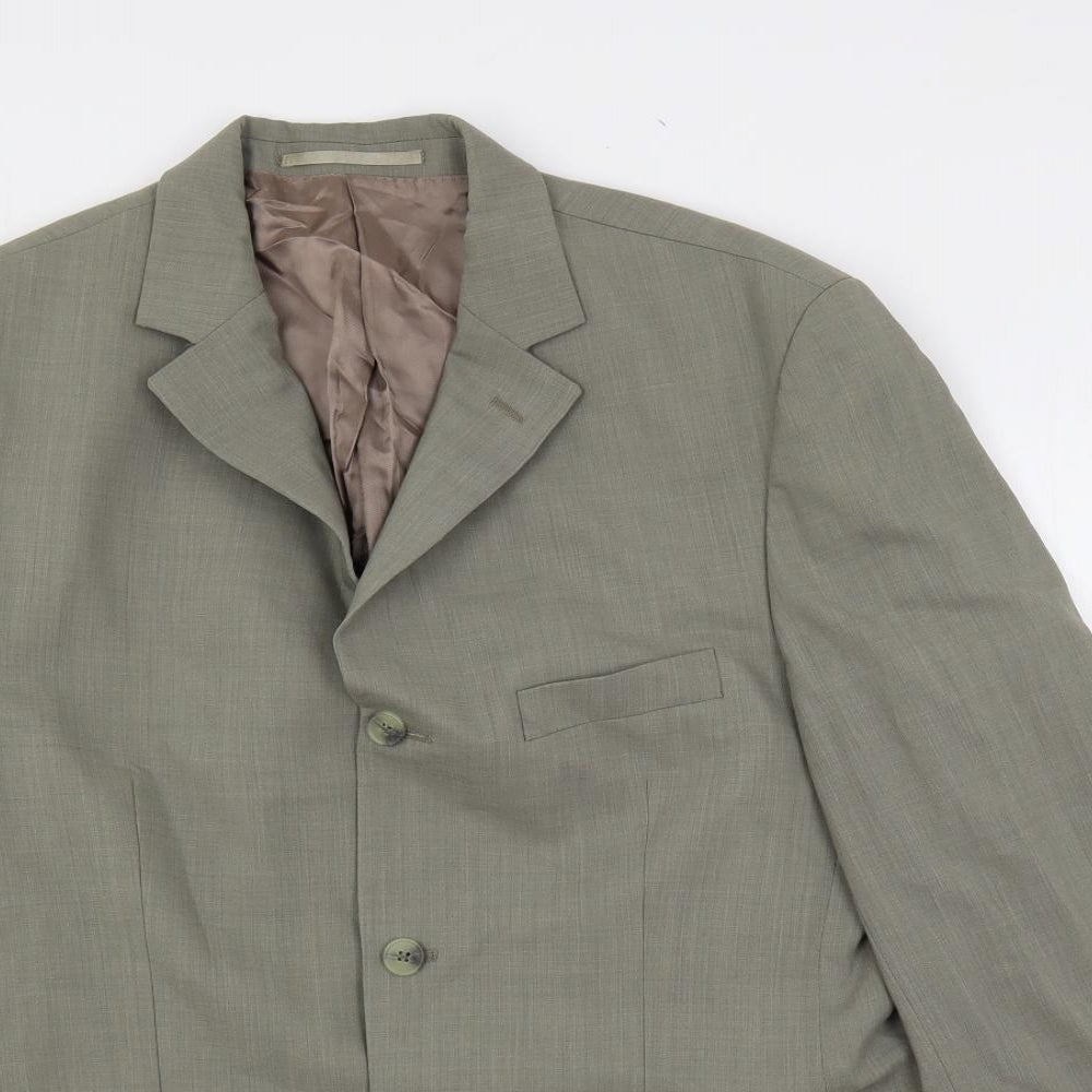 Cecil Gee Mens Green Wool Jacket Suit Jacket Size 40 Regular
