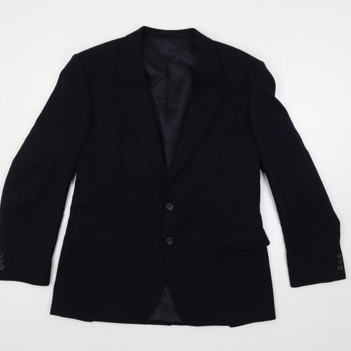 Varteks Mens Blue Wool Jacket Suit Jacket Size 40 Regular