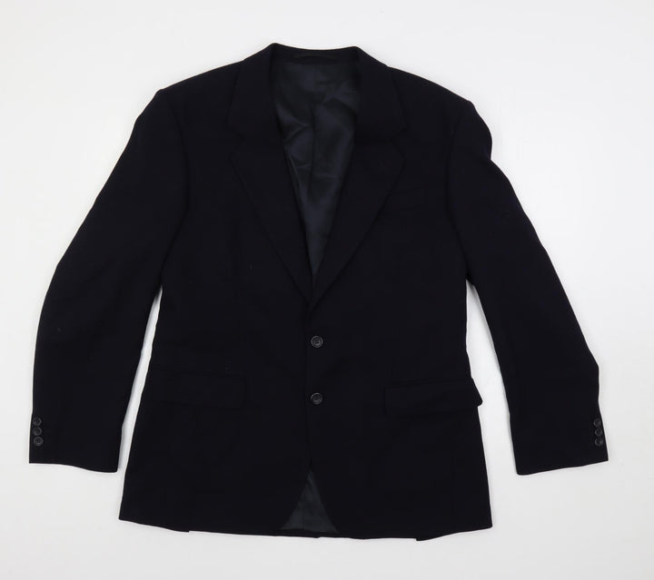 Varteks Mens Blue Wool Jacket Suit Jacket Size 40 Regular