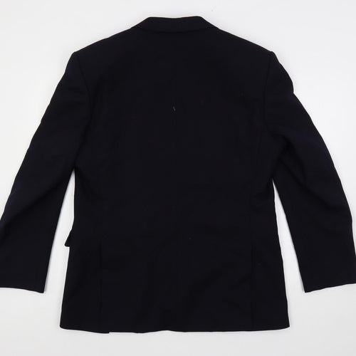 Varteks Mens Blue Wool Jacket Suit Jacket Size 40 Regular