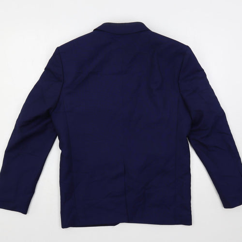 Lorenzo Mens Blue Polyester Jacket Suit Jacket Size 36 Regular