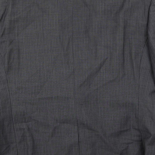French Connection Mens Grey Striped Wool Jacket Suit Jacket Size 42 Regular