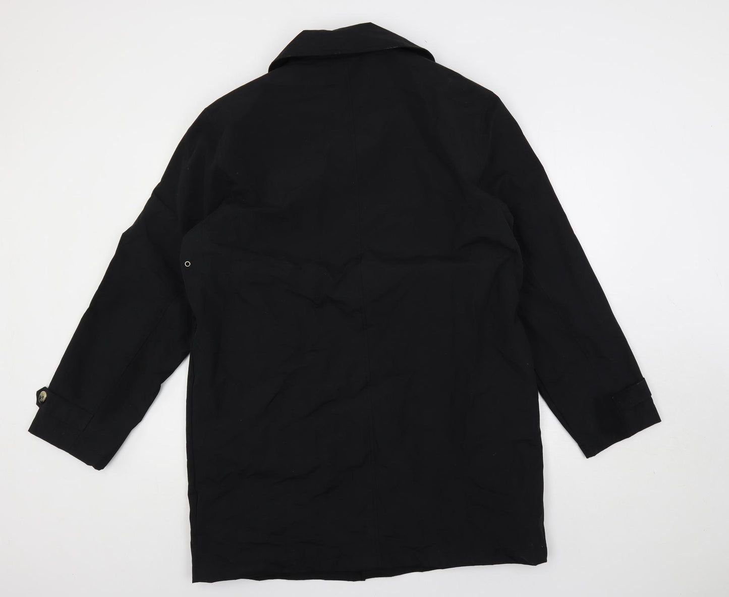 Dannimac Mens Black Overcoat Coat Size M Button