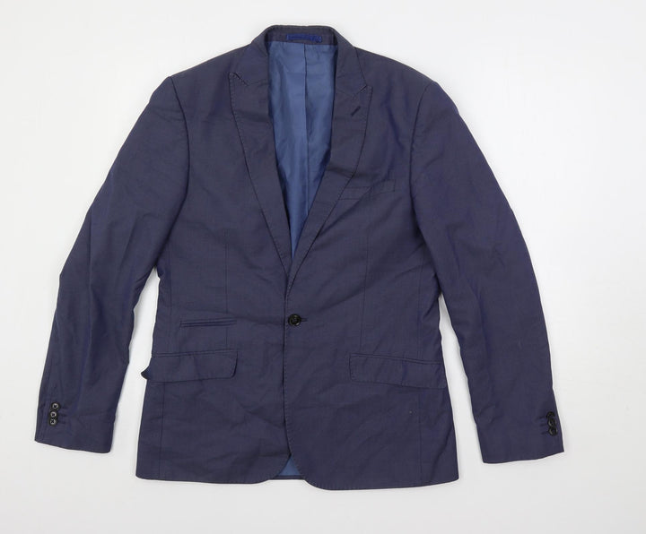 Marks and Spencer Mens Blue Polyester Jacket Suit Jacket Size 38 Regular