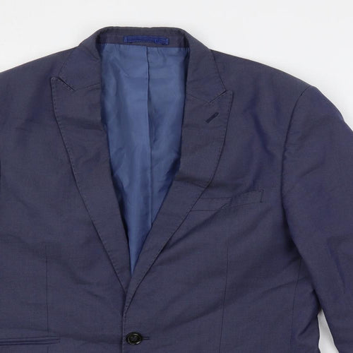 Marks and Spencer Mens Blue Polyester Jacket Suit Jacket Size 38 Regular