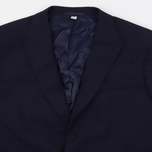 Marks and Spencer Mens Blue Viscose Jacket Suit Jacket Size 42 Regular