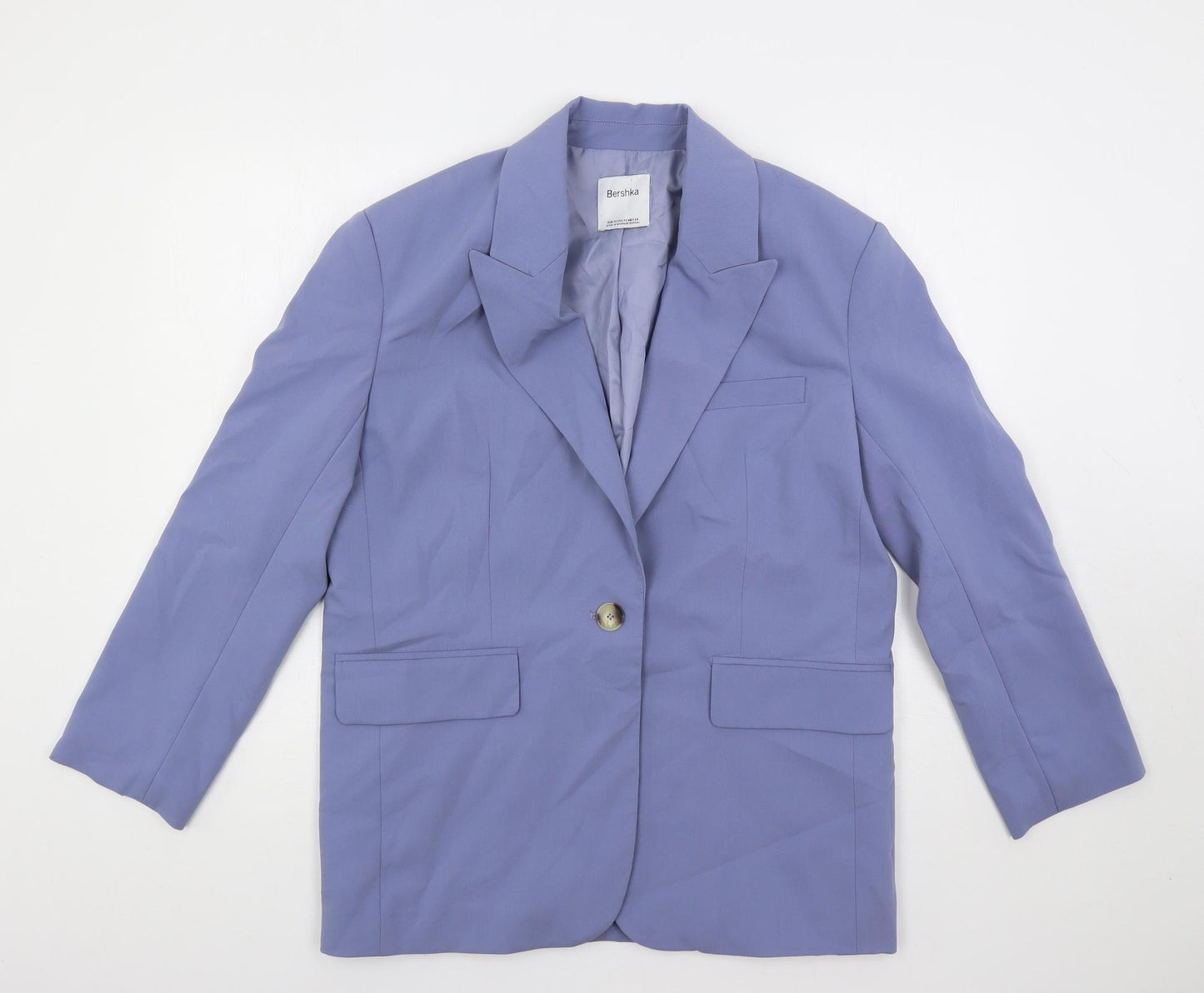 Bershka Womens Blue Jacket Blazer Size XS Button