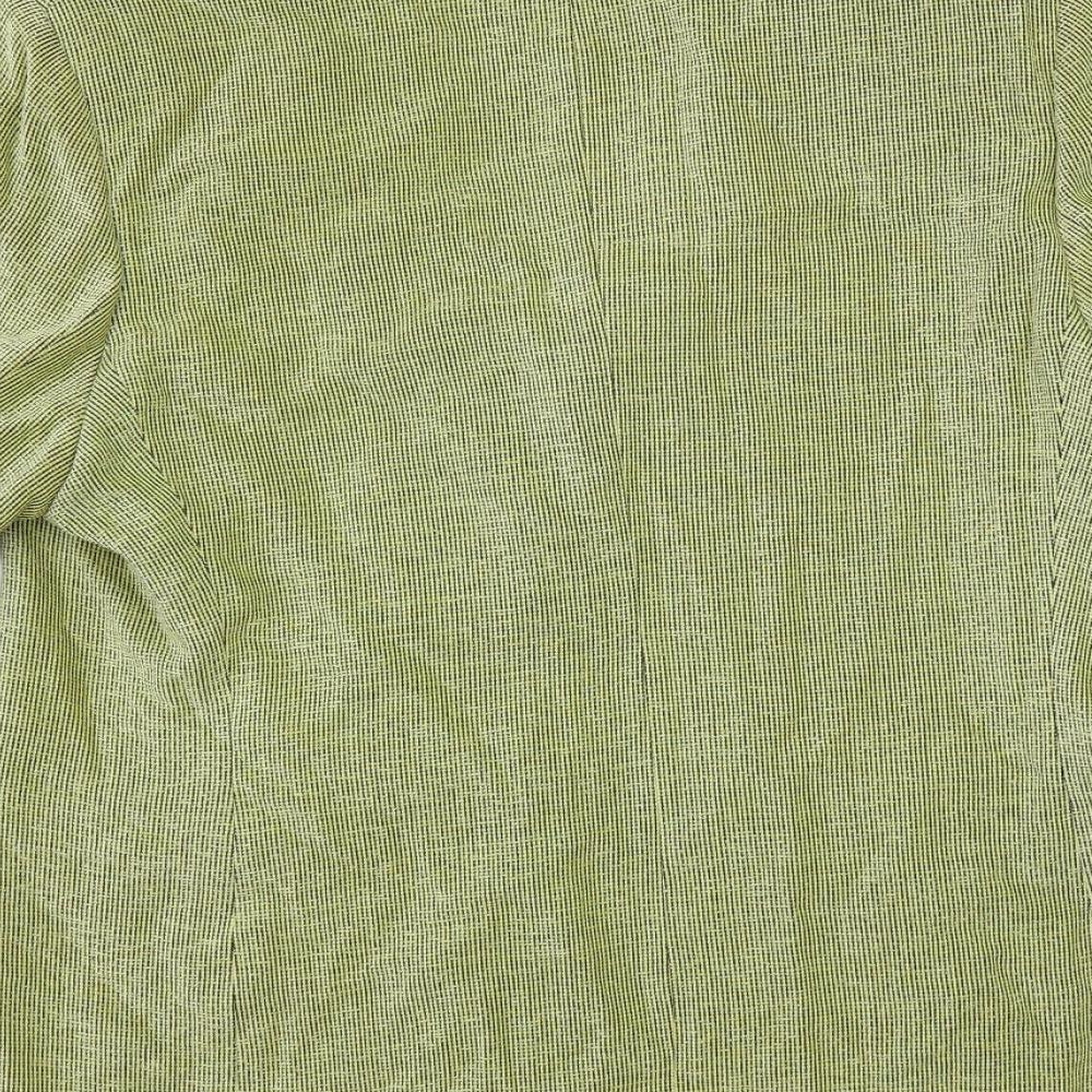 Marks and Spencer Womens Green Geometric Jacket Blazer Size 18 Button