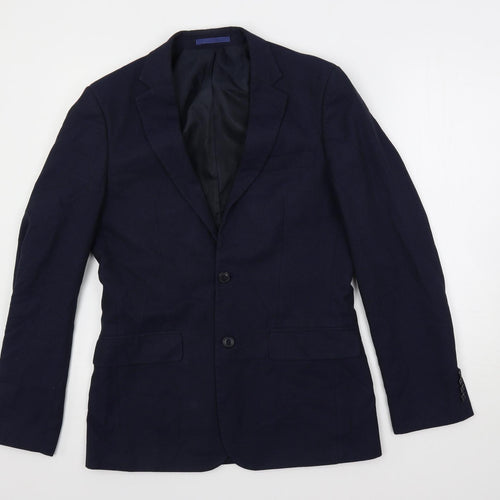 Marks and Spencer Mens Blue Polyester Jacket Suit Jacket Size 38 Regular