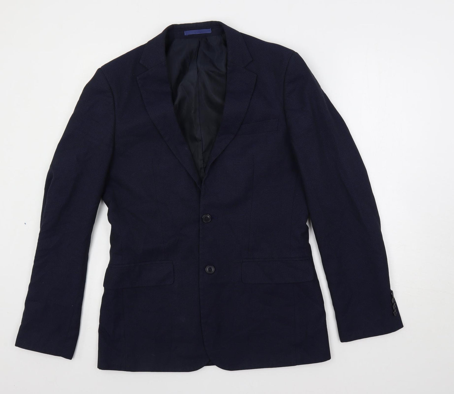 Marks and Spencer Mens Blue Polyester Jacket Suit Jacket Size 38 Regular