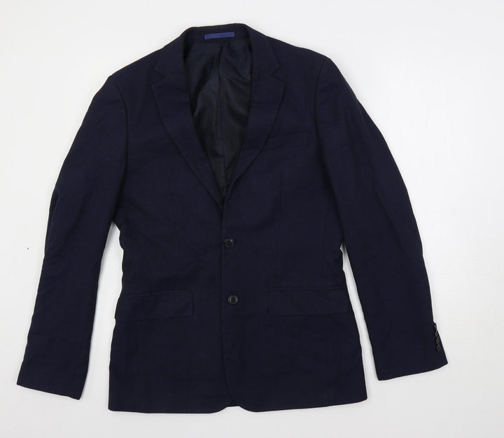 Marks and Spencer Mens Blue Polyester Jacket Suit Jacket Size 38 Regular