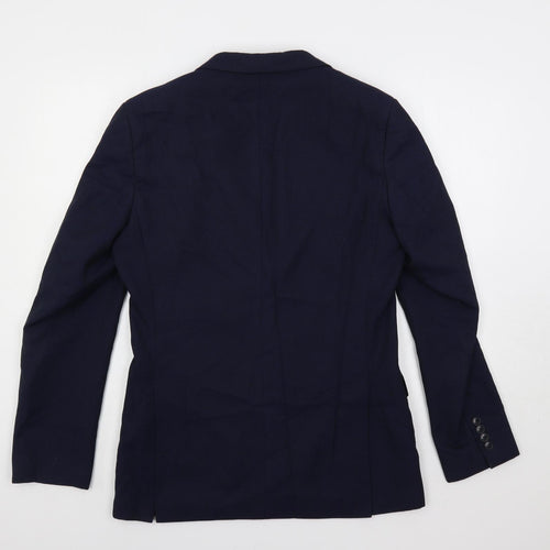 Marks and Spencer Mens Blue Polyester Jacket Suit Jacket Size 38 Regular