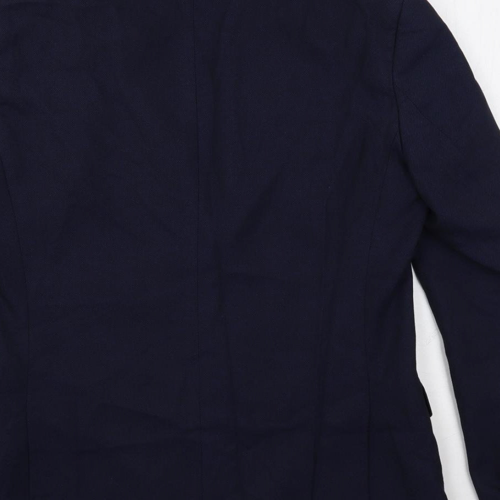 Marks and Spencer Mens Blue Polyester Jacket Suit Jacket Size 38 Regular