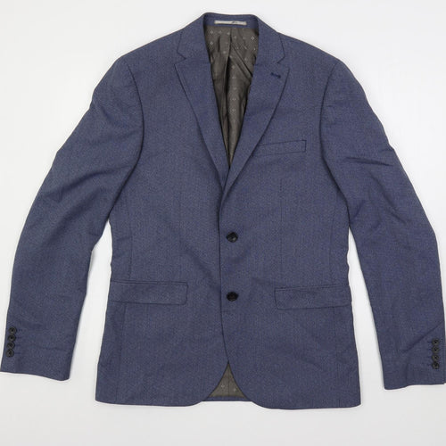 NEXT Mens Blue Polyester Jacket Suit Jacket Size 40 Regular