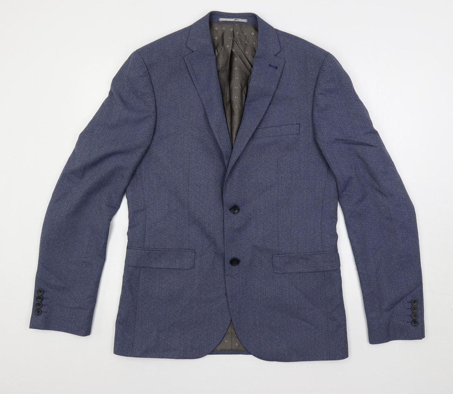 NEXT Mens Blue Polyester Jacket Suit Jacket Size 40 Regular