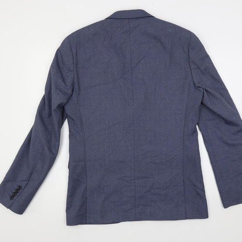 NEXT Mens Blue Polyester Jacket Suit Jacket Size 40 Regular
