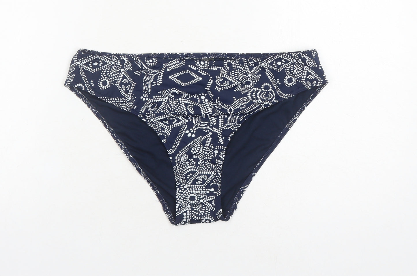 Marks and Spencer Womens Blue Geometric Polyester Swim Bottom Size 16