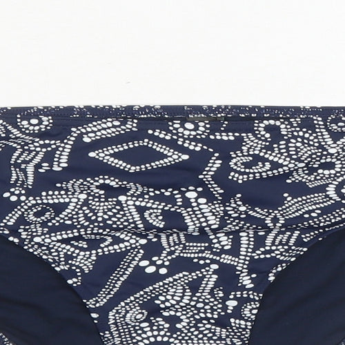 Marks and Spencer Womens Blue Geometric Polyester Swim Bottom Size 16