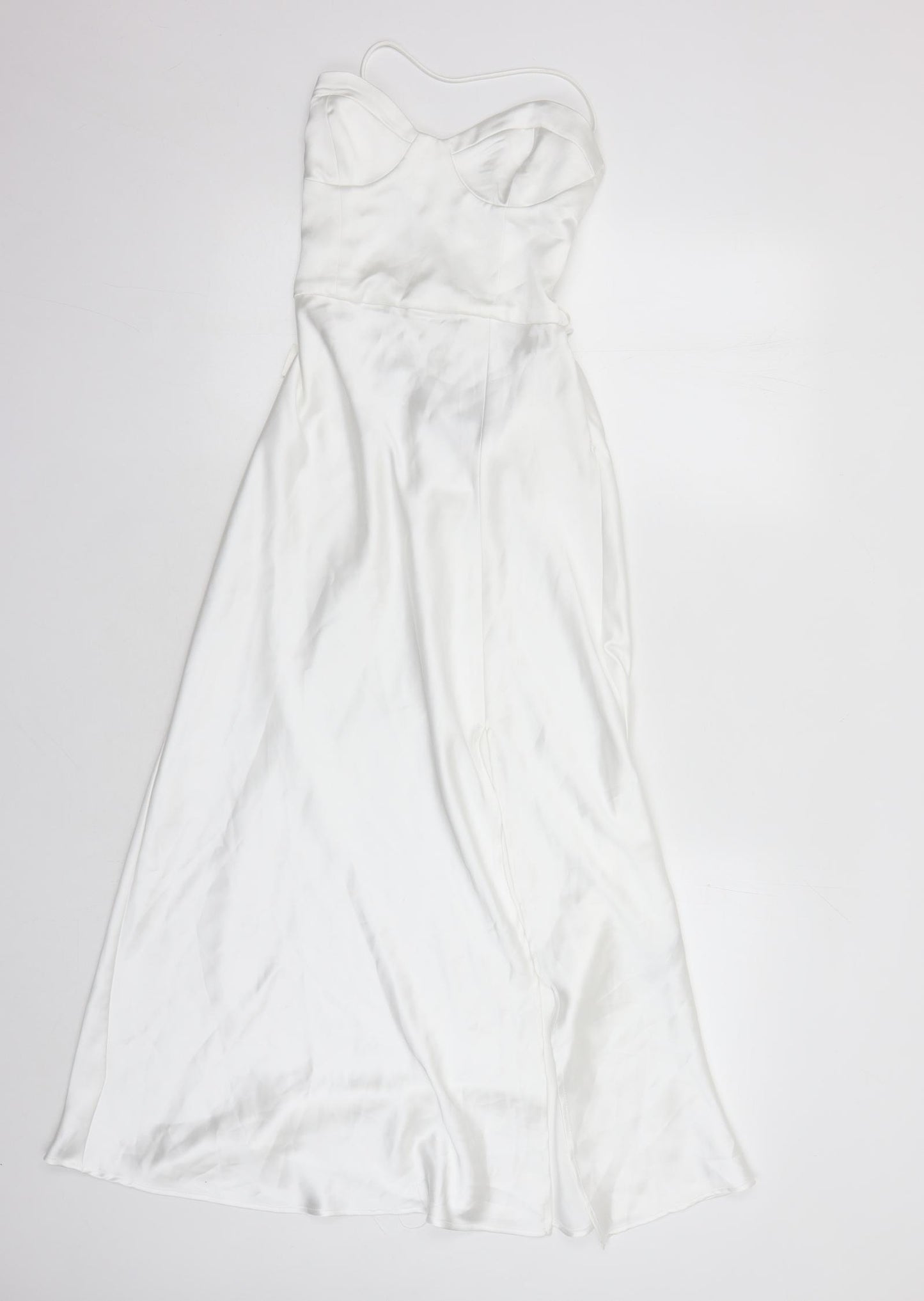 Zara Womens White Polyester A-Line Size S Sweetheart Tie