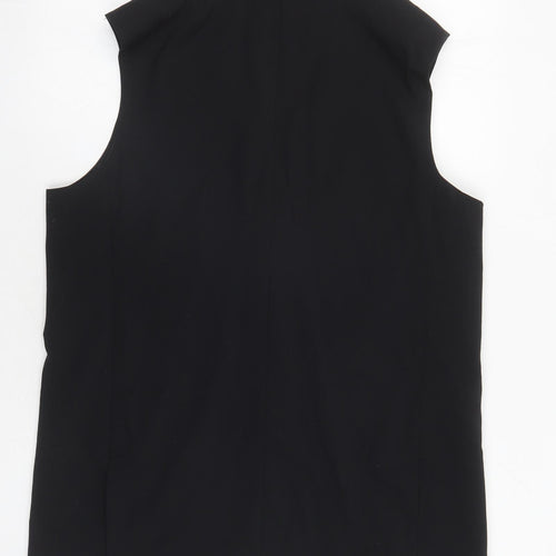 Marks and Spencer Womens Black Polyester Jacket Suit Waistcoat Size 14