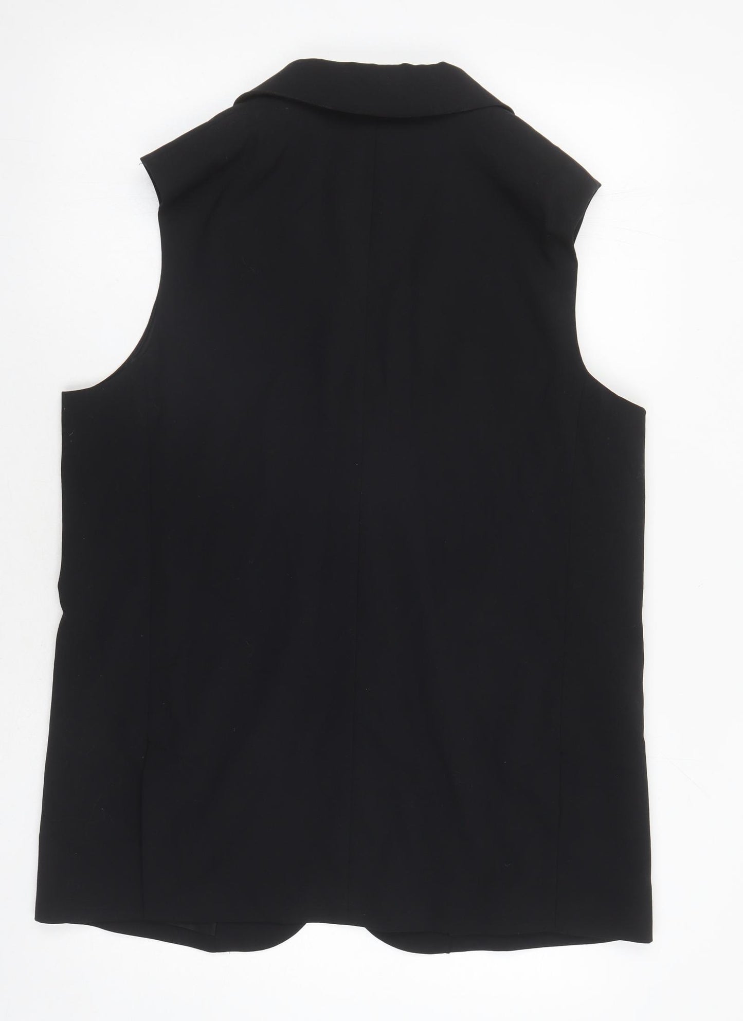 Marks and Spencer Womens Black Polyester Jacket Suit Waistcoat Size 14