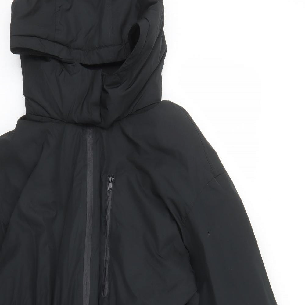 Marks and Spencer Womens Black Rain Coat Coat Size 16 Zip