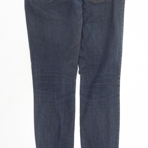 New Look Womens Blue Cotton Skinny Jeans Size 10 L31 in Regular Zip