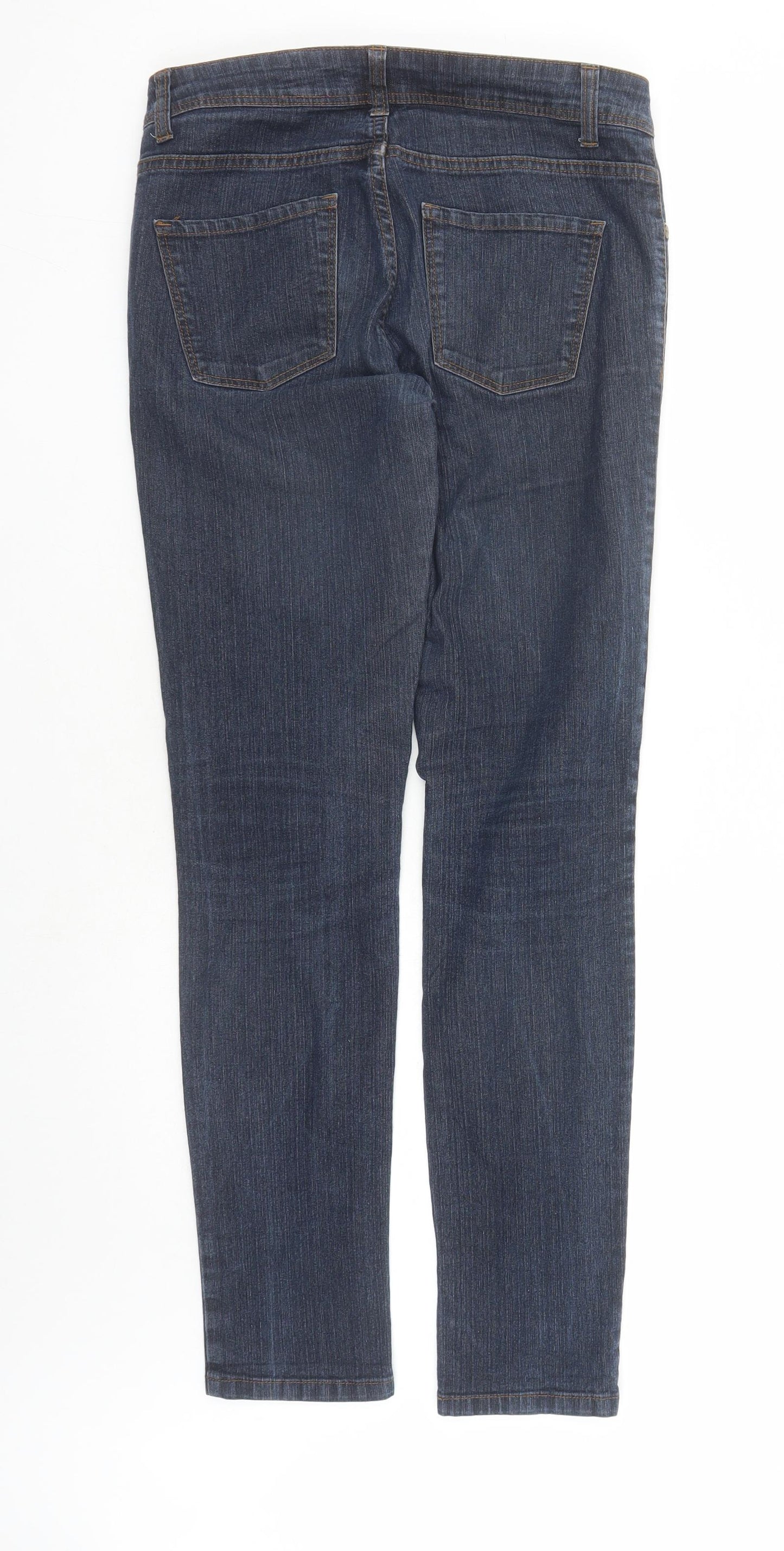 New Look Womens Blue Cotton Skinny Jeans Size 10 L31 in Regular Zip