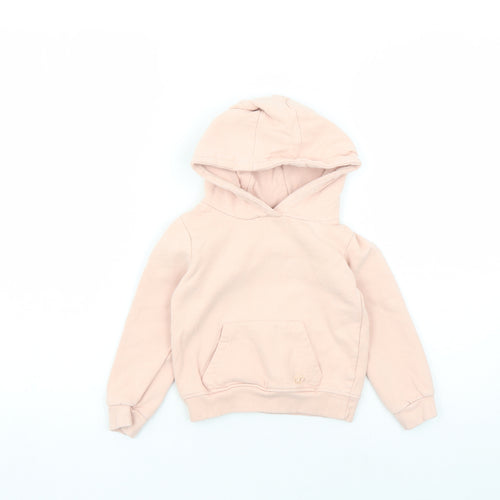 Firetrap Girls Pink Cotton Pullover Hoodie Size 4-5 Years Pullover
