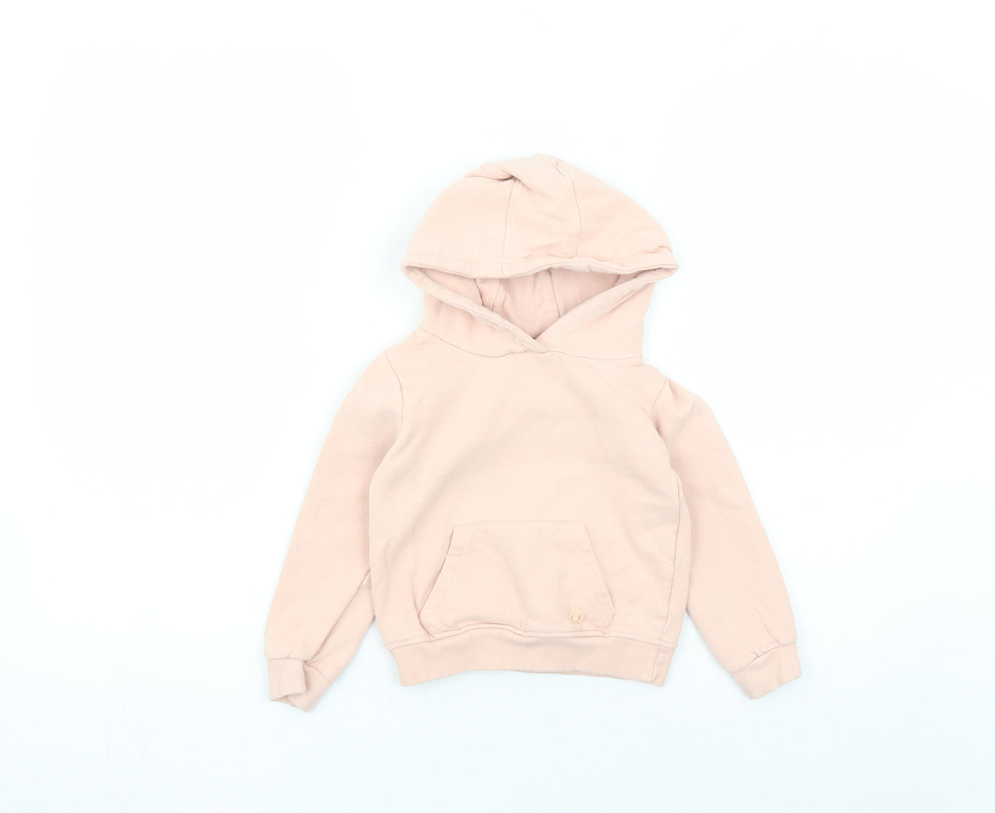 Firetrap Girls Pink Cotton Pullover Hoodie Size 4-5 Years Pullover