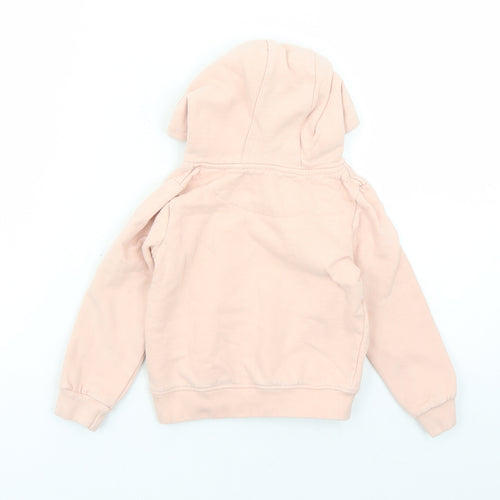 Firetrap Girls Pink Cotton Pullover Hoodie Size 4-5 Years Pullover