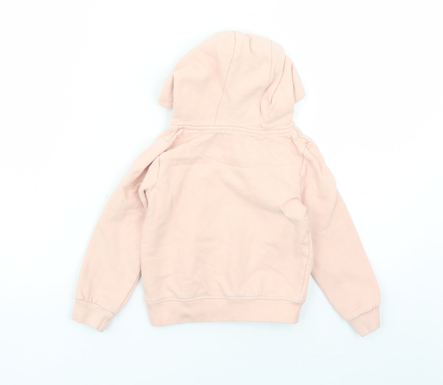 Firetrap Girls Pink Cotton Pullover Hoodie Size 4-5 Years Pullover