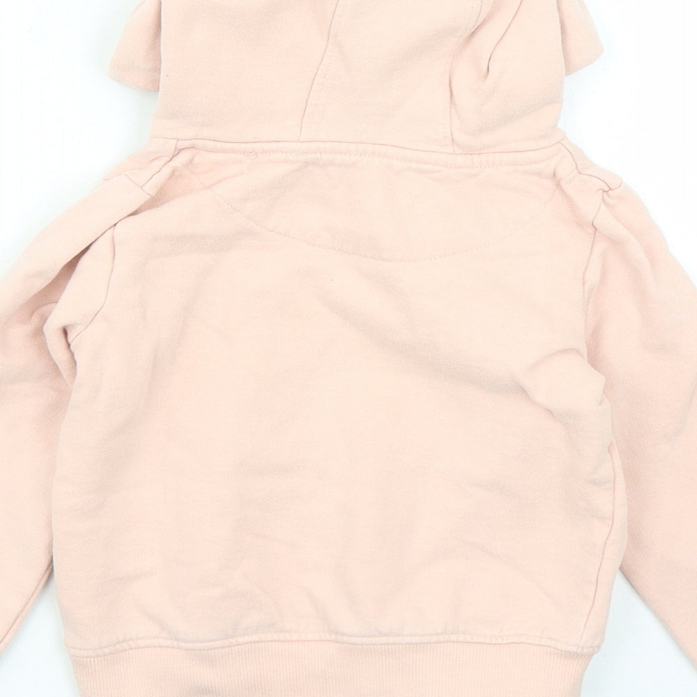 Firetrap Girls Pink Cotton Pullover Hoodie Size 4-5 Years Pullover