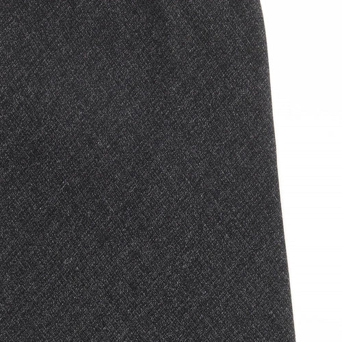 Marks and Spencer Womens Black Polyester A-Line Skirt Size 10 - Elasticated Waist