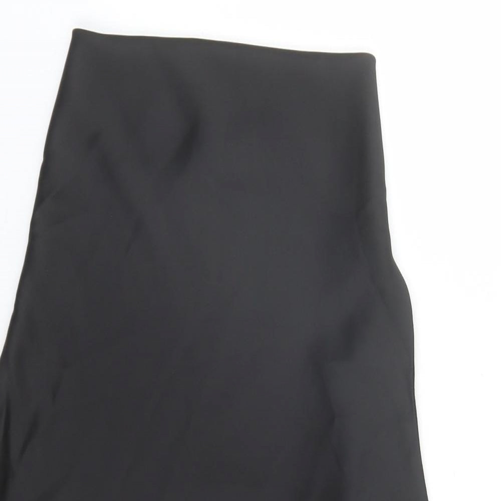 Zara Womens Black Polyester Basic Blouse Size M Halter - Backless