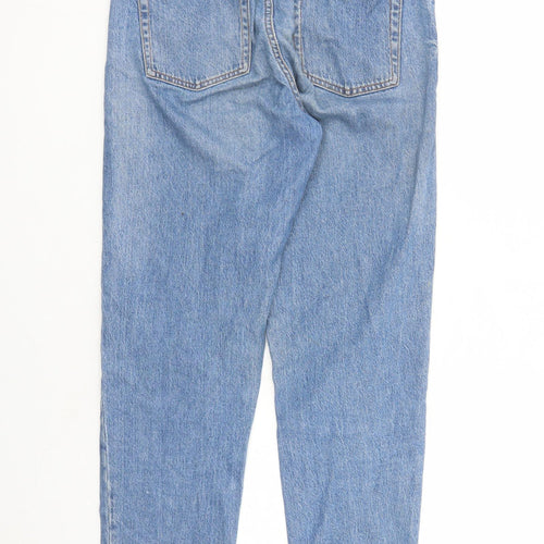 Zara Womens Blue Cotton Straight Jeans Size 28 in L29 in Regular Zip