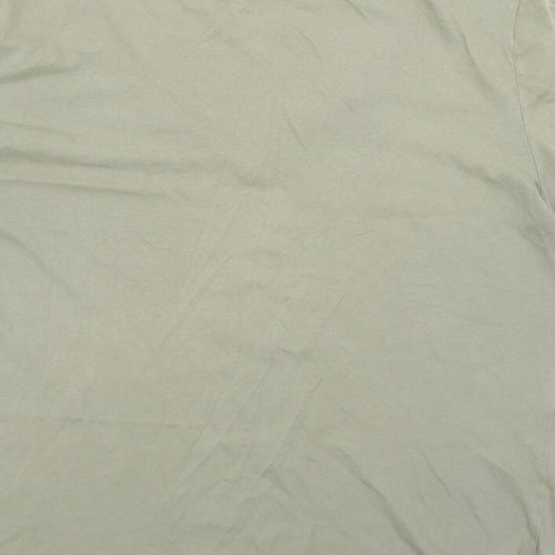 Gap Womens Green Cotton Basic T-Shirt Size L V-Neck
