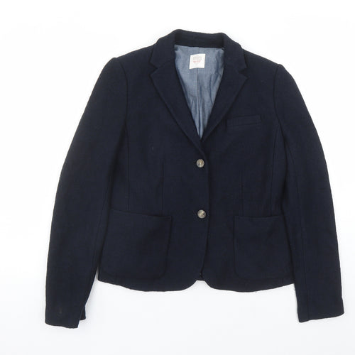 Gap Womens Blue Viscose Jacket Blazer Size 10