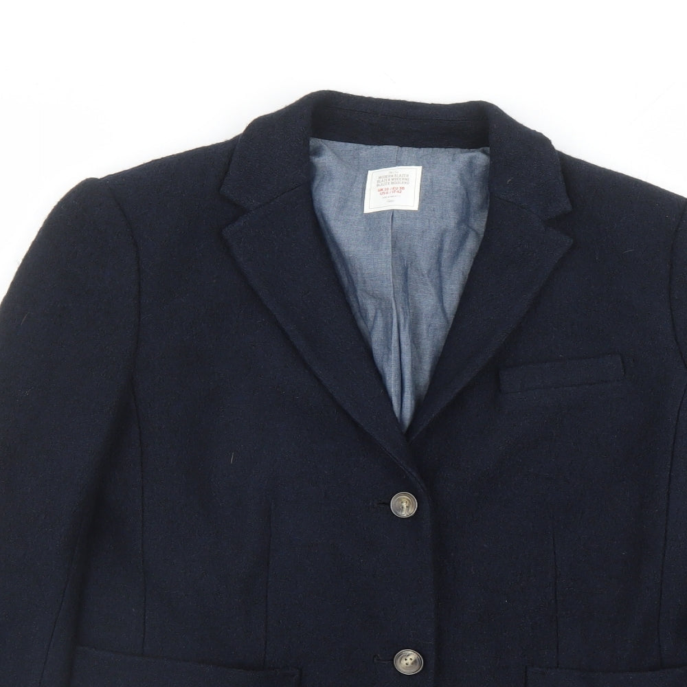 Gap Womens Blue Viscose Jacket Blazer Size 10