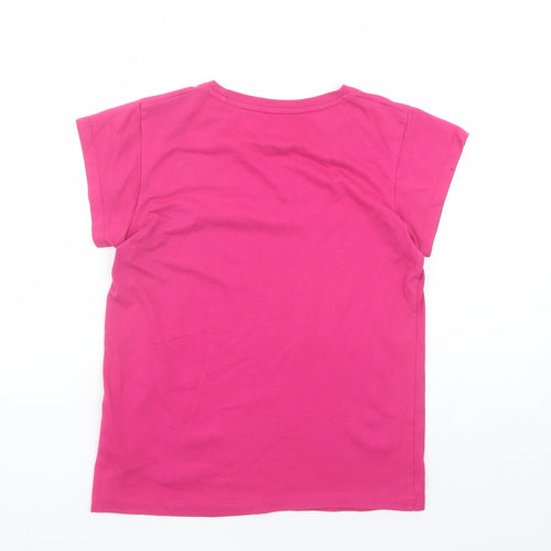 Trespass Girls Pink Cotton Basic T-Shirt Size 11-12 Years Round Neck Pullover