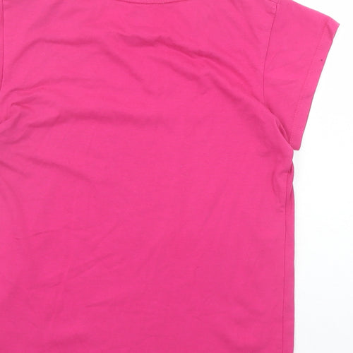 Trespass Girls Pink Cotton Basic T-Shirt Size 11-12 Years Round Neck Pullover
