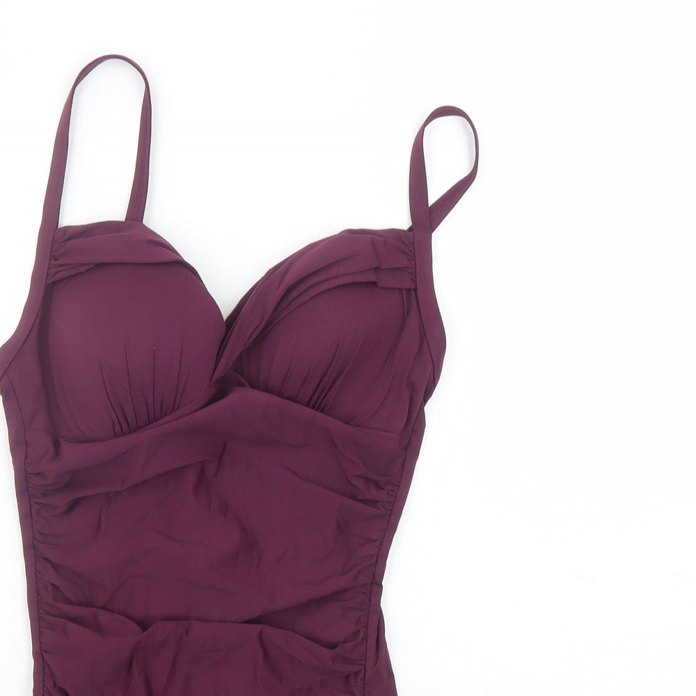 Dunnes Stores Womens Purple Polyamide One Piece Size 10