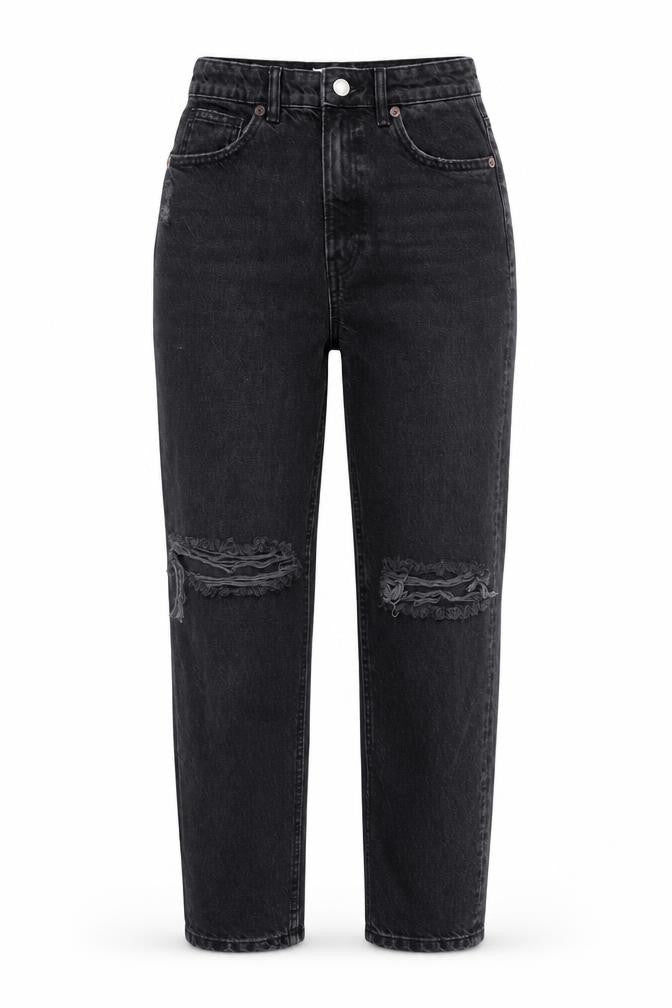 Zara Womens Grey Cotton Straight Jeans Size 28 in L29 in Regular Zip