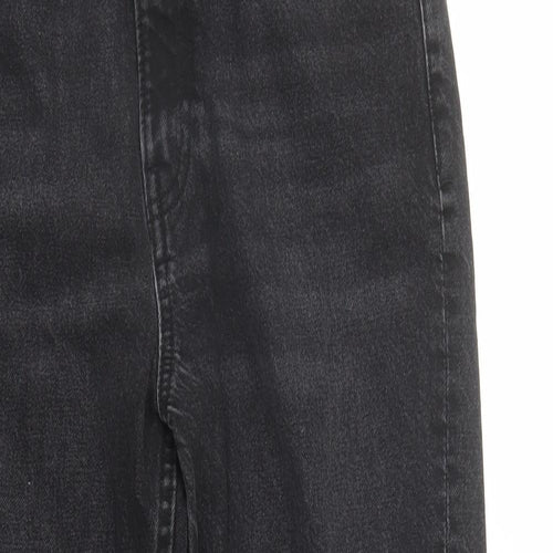 Zara Womens Grey Cotton Straight Jeans Size 28 in L29 in Regular Zip