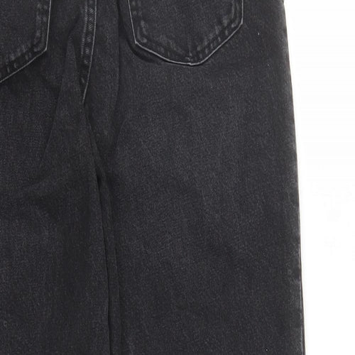 Zara Womens Grey Cotton Straight Jeans Size 28 in L29 in Regular Zip
