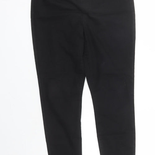 PEP&CO Womens Black Cotton Jegging Jeans Size 14 L29 in Regular - Elasticated Waist