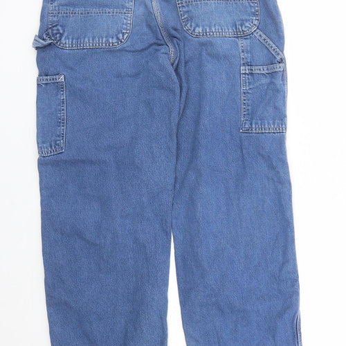 Carhartt Mens Blue Cotton Straight Jeans Size 30 in L29 in Regular Zip