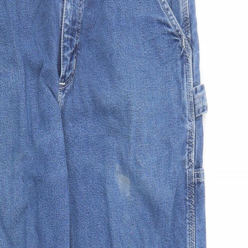 Carhartt Mens Blue Cotton Straight Jeans Size 30 in L29 in Regular Zip