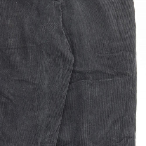 H&M Mens Grey Cotton Trousers Size 34 in L27 in Regular Zip