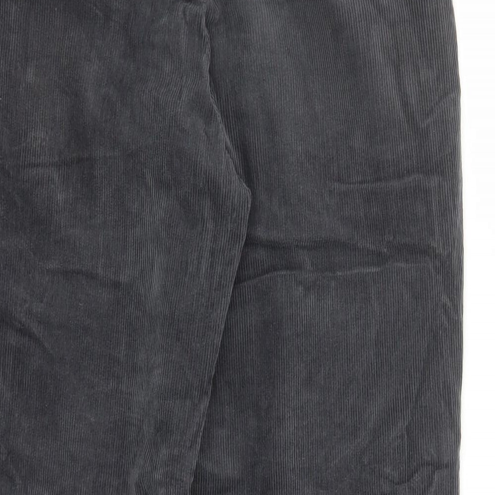 H&M Mens Grey Cotton Trousers Size 34 in L27 in Regular Zip